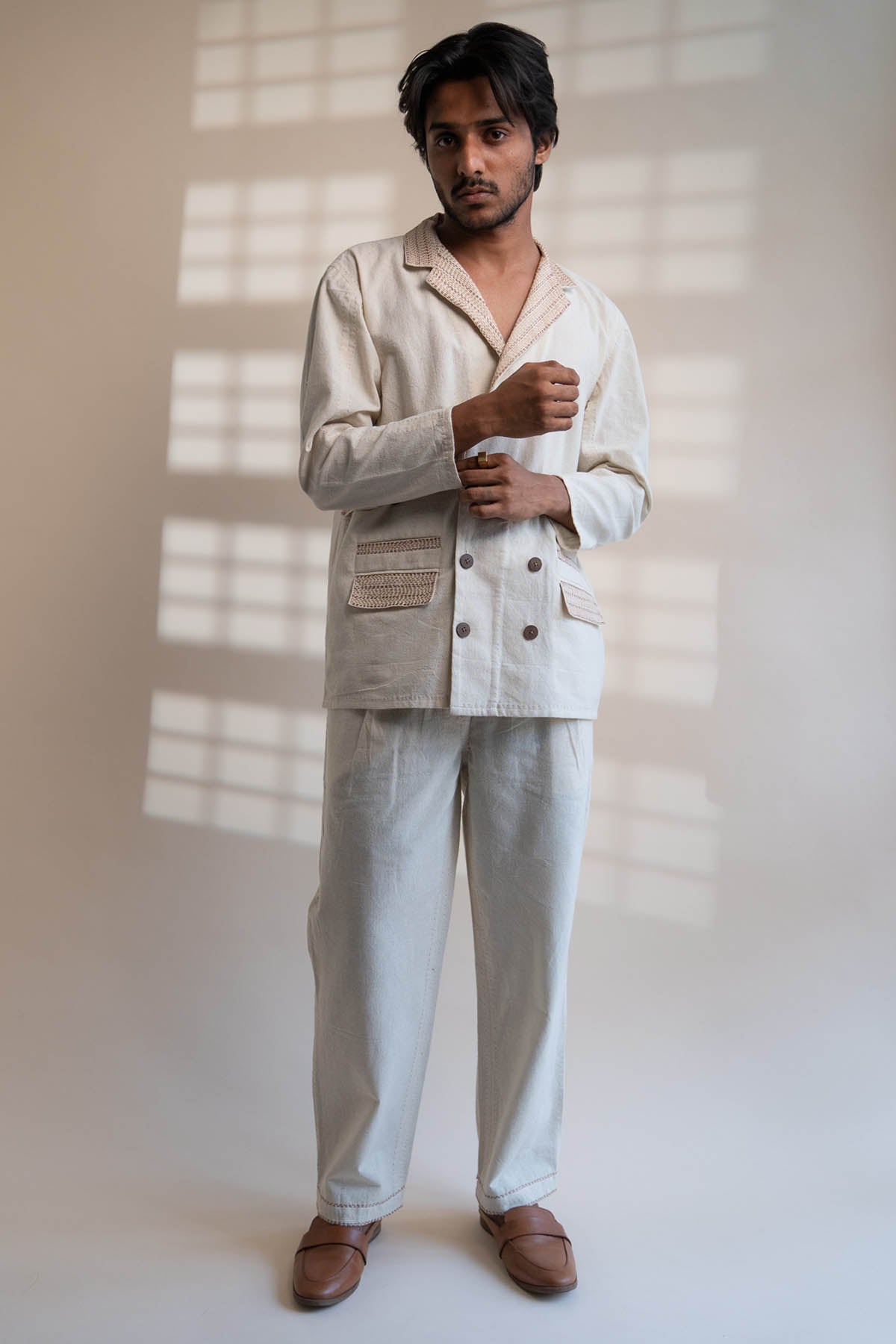 Buy Designer Cotton Jacket & Pants Set By Lafaani